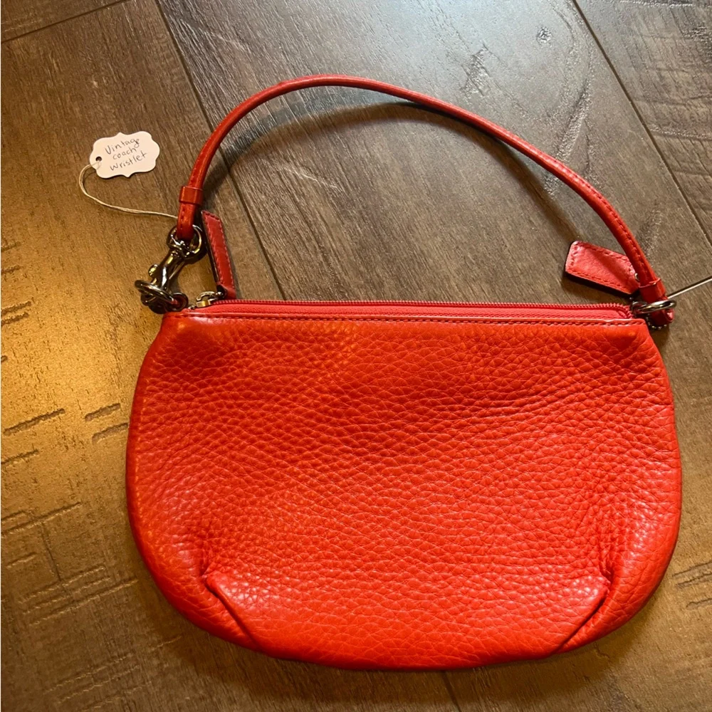 Coach Pebble Leather 9x6 Wristlet Purse - Picture 3 of 4